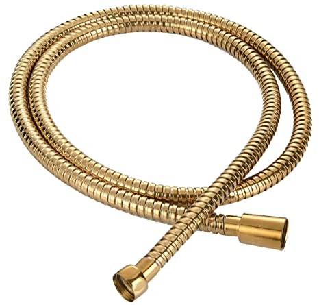 150cm Long Gold Shower Hose Replacement Flexible Pipe Bathroom Handle