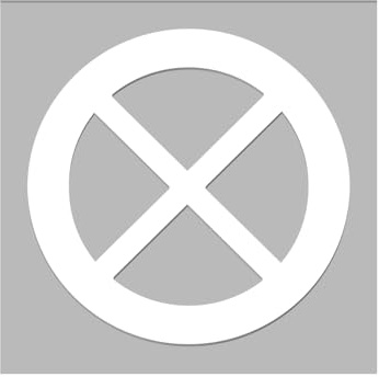 Signaletique.biz Pochoir Arrêt et Stationnement Interdits PVC 5 mm, Format 300 x 300 mm