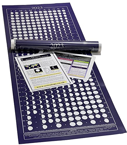 Equinox 2024 Moon Phase Calendar - Beautifully Silk Screened, Packed with Lunar & Solar Data & Mercury Retrogrades … …