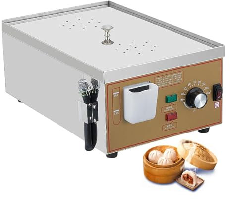 LSHFYV Vaporiera per Alimenti in Acciaio Inossidabile, vaporiera elettrica per Alimenti a 2/4/6 Fori, Macchina per panini al Vapore Commerciale, Riscaldamento a Tubo a U in Acciaio Inossidabile,2Hole