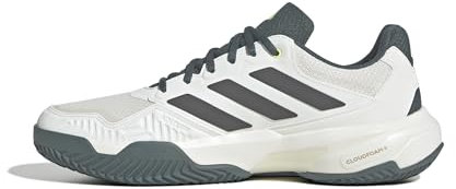 adidas Herren CourtJam Control 3 Clay Tennis Shoes Tennisschuhe, Off White/core Black/Aurora ivy, 43 1/3 EU