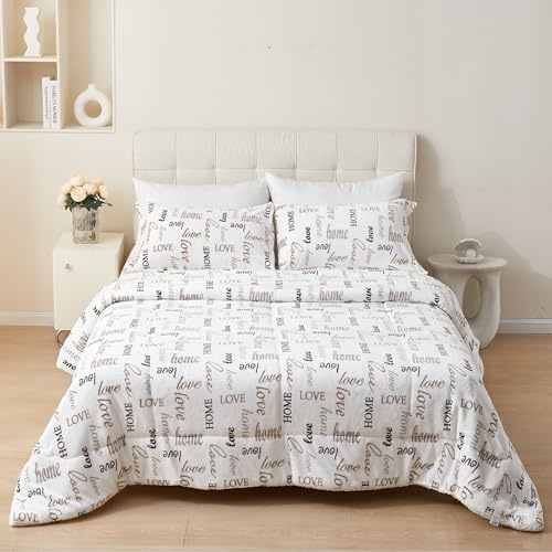 TIENDA EURASIA – Edredón Nórdico con Borreguito | Estampado Moderno | 100% Poliéster | Transpirable | Nordicos con Borreguito | Camas 90/105, 135/150 y 150/180 (Home, 150-180 2 Fundas)