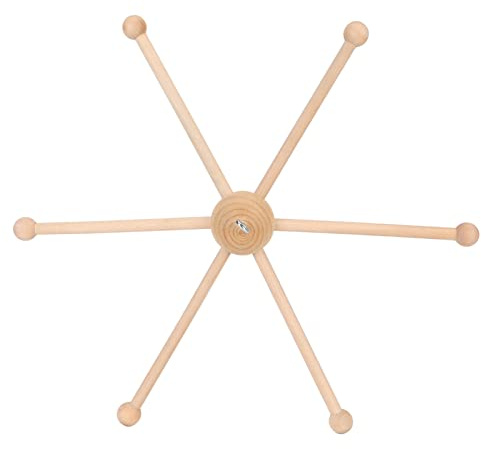 Baby Mobile Hanger, Wooden Mobile Frame Kit, Baby Mobile Kit for Hanging Bells Or Small Plush Dolls with Strings