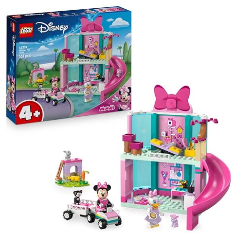 LEGO ǀ Disney Minnie’s Pet Hotel Building Toy with Minnie Mouse & Daisy Duck Mini Dolls, plus 3 Animal Figures - Gift for 4+ Year Old Girls & Mickey Mouse Clubhouse Fans - 43274