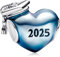 MSPOVOF Blau 2025 Abschluss Herz Charm 925 Sterling Silber 5A Zirkonia Anhänger für Armband Halsketten Schmuck Geschenk für Damen Frauen