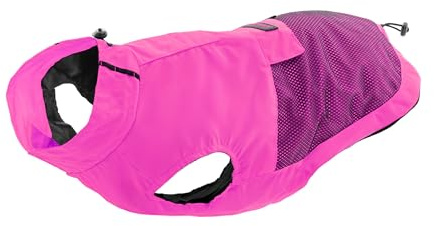 Record - Cappottino Impermeabile Antivento per Cani Confortevole, con Elastici per Zampe e Aderenza Collo Regolabili | XL, Fucsia, Lunghezza dorso 50 cm