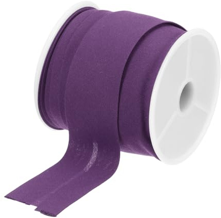 sourcing map 1 Inch Single Fold Bias Tape Cotton Continuous Bulk Bias Tape for Sewing, Seaming Quilting Hemming Binding Crafts (Dark Purple 10 Yards)