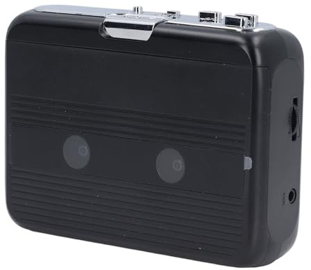 Registratore a Lettore a Cassette Bluetooth Portatile con Altoparlante Incorporato, Microfono, Jack per Cuffie da 3,5 Mm, Lettore a Cassetta Audio con Alimentazione Automatica,