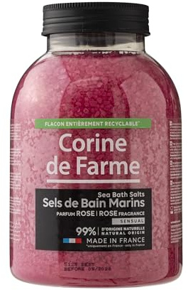 Corine de Farme Sensuell rosa havssalt - avkoppling och välbefinnande - förtrollande doft - naturliga ingredienser - kroppsvård - 500 g - idealisk present till hemmet