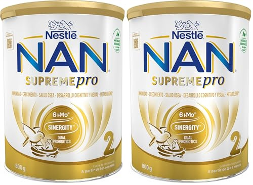 Nan Nestlé Supreme Pro 2 Leche de Continuación en Polvo, 800g (Paquete de 2)