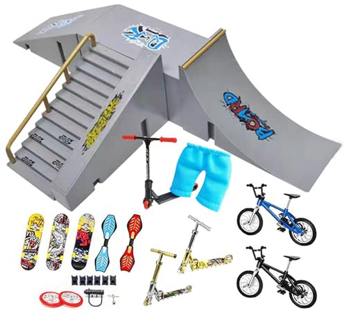 Finger Skateboard Ramp Set - Tech Desk Training Models | Skate Park Kit Ramp Parts | Mini Finger Skateboards Accessories Set | Fingerboard Skateparks For Kids Training And Birthday Present