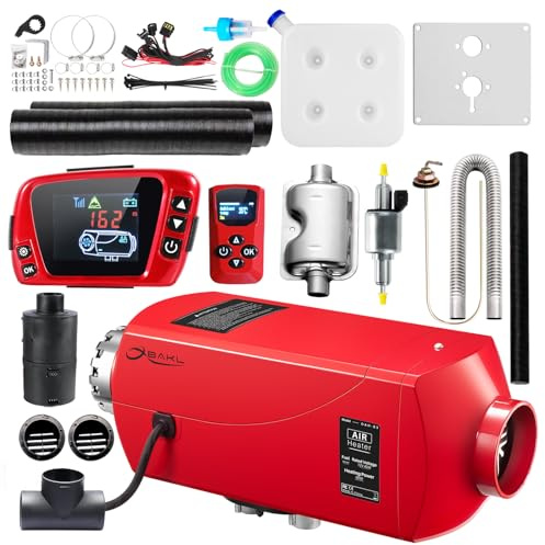 OBAKL Diesel Heater 8KW, Aluminum Housing, Diesel Air Heater 12V High Altitude, Parking Heater with Talking LCD Controller & 15L Tank for Trucks, Campers, RVs, and Boats