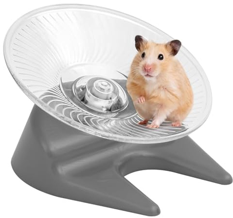 Hamster Flying Saucer Silent Running Exercise Wheel for Hamsters, Gerbils, Mice,Hedgehog and Other Small Pets Silent Running Wheel Hamster,Medium