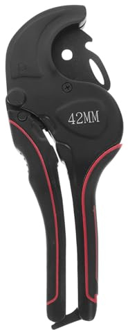 Sewroro Forbici Tagliatubi Professionali a Cricchetto Per Pvc e Plastica, Taglierina Per Tubi Fino a 42mm, Lama Termotrattata Resistente e Impugnatura Leggera Per Impianti Idraulici