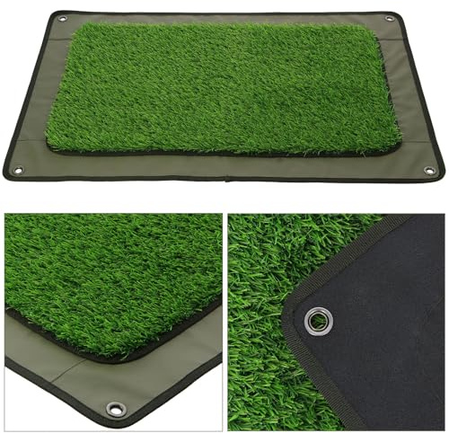 NGT Waterproof Bivvy Mat with Astro Turf & PVC Backing – Heavy-Duty Ground Mat with Pegs to Keep Tent or Shelter Clean – Easy to Clean Fishing & Camping Accessory (75 x 50cm)