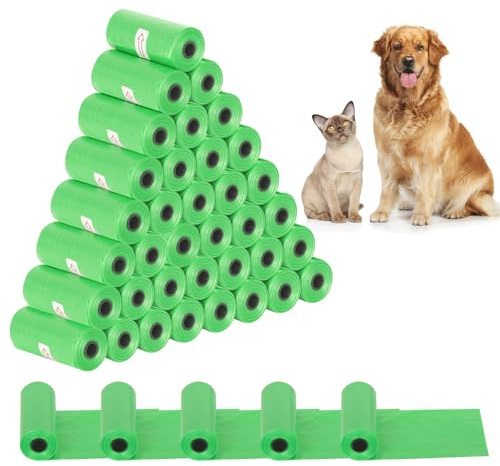 CIOXSOIO 800 Pezzi Sacchetti Cane Cacca, 30x22cm Sacchetti Igienici per Cani, Robusto e Prova di Perdite Sacchetti per Cani, Portatile Bustine Cacca Cane per Interni ed Esterni, Verde