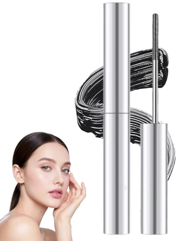 Mascara IronEye 3D, Mascara métallique 2025, Mascaras gainant avec brosse métallique, Mascaras volumisant, waterproof, noir, séchage rapide et sans bavure (1PC)