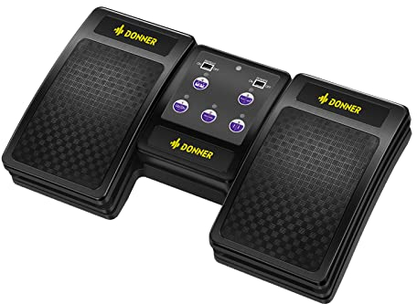 Donner Bluetooth Page Turner Pedal, Wireless Page Turner Pedal Rechargeable Sheet Music Reading Controller for Tablets, Black
