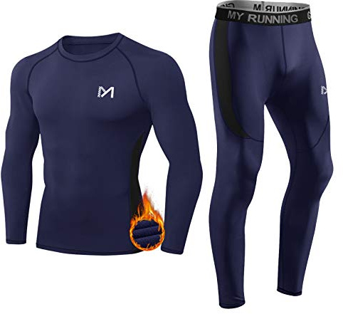 MEETYOO Ensemble de sous-vêtements Thermiques pour Homme,Longs sous-vêtements Fonctionnels, Respirants,pour Le Sport, l'entraînementle Ski, la Course,la randonnée,Noir/Camouflage,XXL