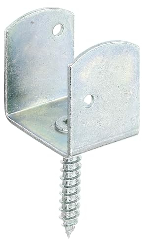 Alberts 213374 Soporte para valla de zarzo en forma de U, en varios diseños, pasivado con capa gruesa, altura total 83 mm