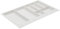 GTV - Axispace - Inserto per cassetto, portaposate per cassetti, portaposate, inserto per cassetto, armadio da cucina, vassoio posate, in plastica, colore: bianco, 740 x 472 mm