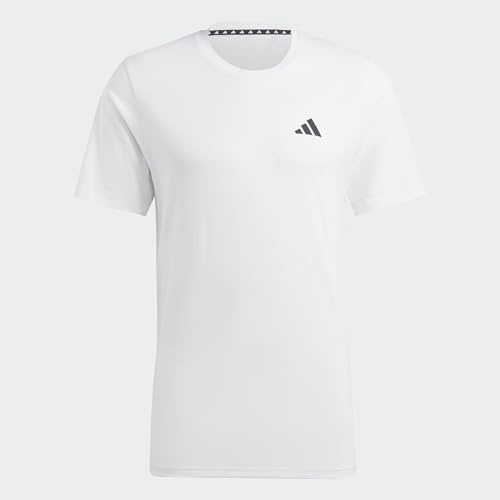 adidas Men's Train Essentials Feelready Training Tee, White/Black, XL