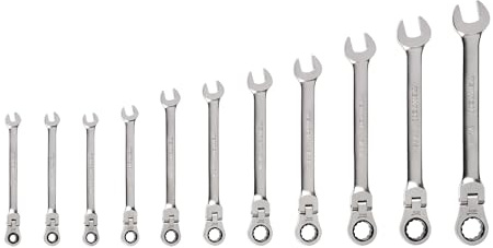 TEKTON Flex Head 12-Point Ratcheting Combination Wrench Set, 11-Piece (1/4-3/4 in.) | WRC95000