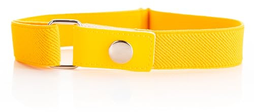 Olata Cinturón para Niños Con Material Elastizado y Broche de Presión 1-6 años. Amarillo