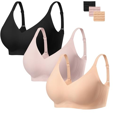 habibee Bra for Women No Underwire Comfort Seamless Bras Push Up Wireless Bras Full Coverage Bralettes, Bra Extender