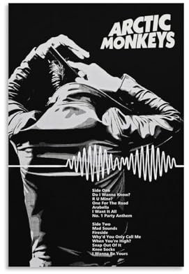 Qiamenu Poster artistico da parete con scimmie artiche, su tela, decorazione artistica da parete per camera da letto, 30 x 45 cm