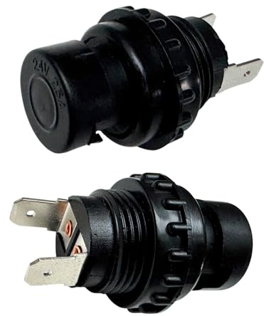 MelTruck 2 pulsanti a pressione, 12 V, 24 V, 25 A, diametro 20 mm, per auto, industriale, trattore auto
