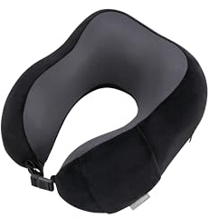 Samsonite TA Revolution – Cuscino da viaggio ergonomico in memory foam, cuscino da viaggio per aereo, auto e viaggi, Nero