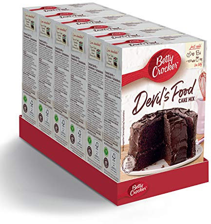 Betty Crocker Devil's Food Chocolate Cake Mix 425g (Pack of 6)