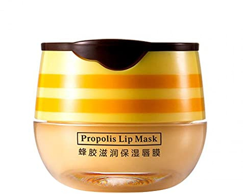 ISAKEN Mascarilla de Labios Exfoliante Labial con Propóleo, Exfoliante Hidratante Crema Labial Tratamiento Intensivo de Reparación de Labios Hidratante Nutritivo