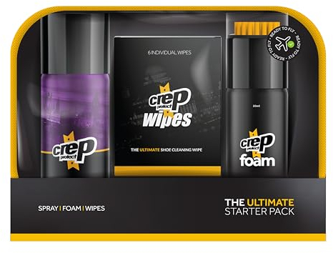 Crep Protect Ultimate Sneaker Care Travel Kit - Rain & Stain Resistant Shoe Spray, Foam Shoe Cleaner, Sneaker Wipes - Shoe Protector