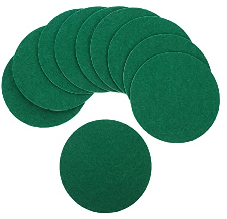 CLISPEED 10st Hockey-Flanell Eishockey Drückermatte Hockey-Pucks Runder Airhockey-Pusher-Aufkleber Airhockey-zubehör Air-Hockey-Filz-Aufkleber Luft Patch Schläger Chemiefaser Aus Polyester