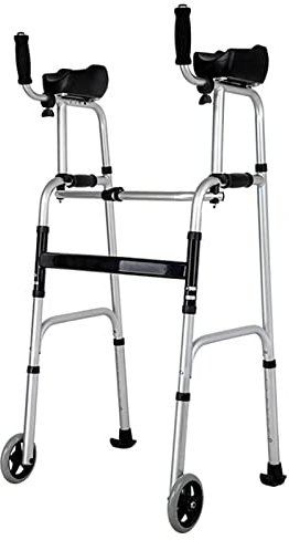 RDHKJ Zusammenklappbar - Stand Up Folding Walker, Heavy Duty Upright Walker, Upright Walker, Upright Posture Mobility Rollator, Upright Walker, Stand Up Wa