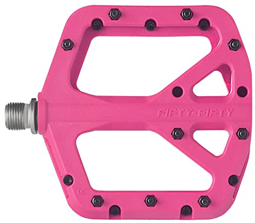 FIFTY-FIFTY cykelpedaler, nylonkompositer MTB-pedaler, halkfria mountainbike pedaler, 9/16 tums platt pedal MTB för All Mountain, Enduro, Downhill, E-Bike