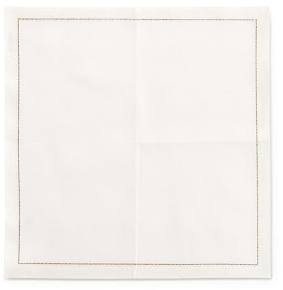 MY DRAP – Pack de 30 servilletas de Tela | 20 x 20 cm | Servilletas para Eventos, Caterings, Restaurantes | 100% Algodón | Reutilizables | Color Crudo | Paquete de Servilletas.