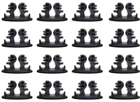 16 Pièces Voiture Câble Rangement Clips, Clip de Gestion de Câble de Voiture, Clips de Rangement de Câble Adhésifs, Support de Cordon en Fil de Silicone, pour Accessoires de Clip de Voiture
