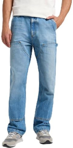 Lee Jeans da Uomo Double Knee Carpenter, vestibilità Dritta, Gamba Dritta, Skatepark, 33W / 32 L