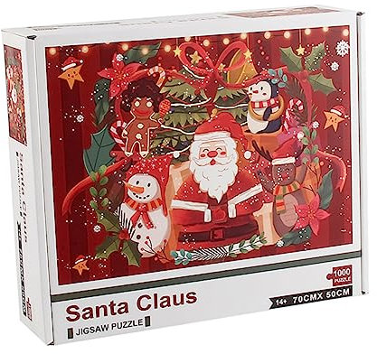 BCOATH Weihnachtspuzzle 1000 Teile Weihnachtsmann Lustiges Puzzlespielzeug Entwickelt Die Hand-Auge-koordination