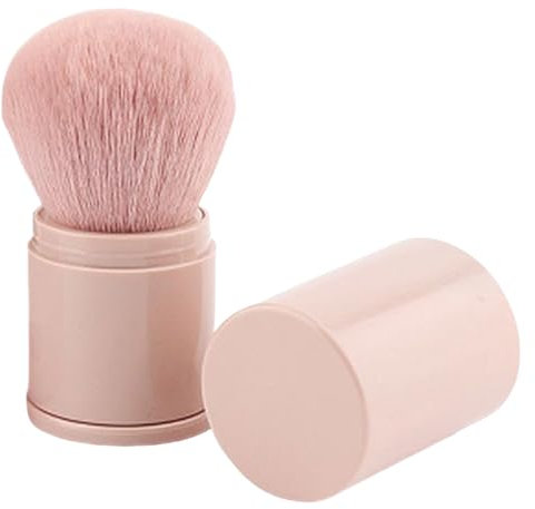 Pinceau Poudre Fixante, Pinceau Blush Rétractable, Outil Blush Portable, Applicateur Cosmétique Compact Fond De Teint Pour Voyage Et Maison