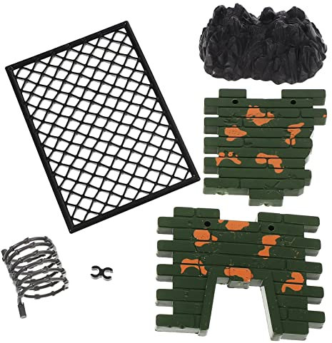 SUPVOX 1 Ensemble Accessoires De Scène De Clôture De Barrage Routier De Guerre Table De Sable Jouets pour Enfants Paysage Barricade Barricade des Enfants Résine
