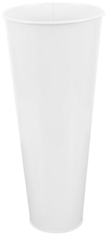 Mobestech Soporte Para Paraguas Vintage Grande De Hierro Pintado Blanco, Contenedor Resistente Para Paraguas y Bastones, Adecuado Para Entrada De Hogar u Oficina, Práctico Organizador Multifunción