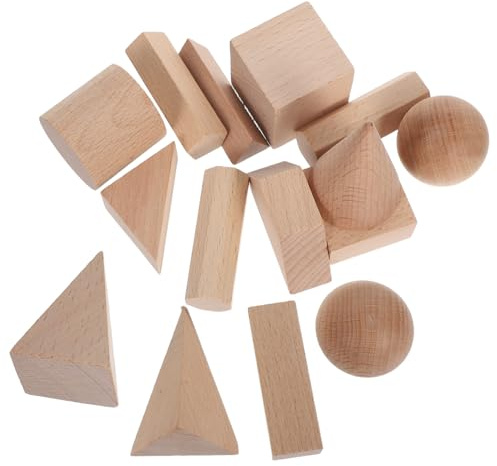 GARIOUANS 15pcs Montessori Wooden Blocks Unfinished Natural Wood Cubes for Building Stacking Stem Math Sorting Educational Enhancing Fine Motor Skills and Spatial Reasoning