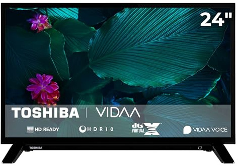 Toshiba 24WV2F63DAZ 24 tums Smart TV VIDAA HD HDR Smart TV med trippel LED-tuner