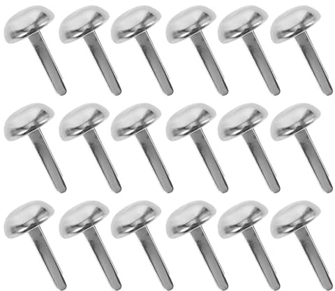 BESPORTBLE 100piezas Unidades Clavos Metálicos con Cabeza Redonda para Álbumes de Recortes Pasadores Decorativos para Manualidades DIY Proyectos Escolares Scrapbooking Materiales Sujetadores