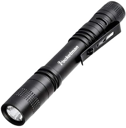 POCKETMAN minifackla med ledlampa superstark 500 lumen med belysningsklämma för picknick, vandring, nödsituationer (1 st)