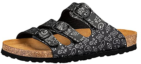 Lico Bioline Lady Soft Damen Hausschuh, schwarz/silber, 39 EU